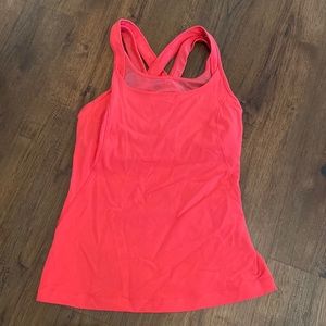 Lululemon Pink Mesh Crisscross Razorback Tank Top